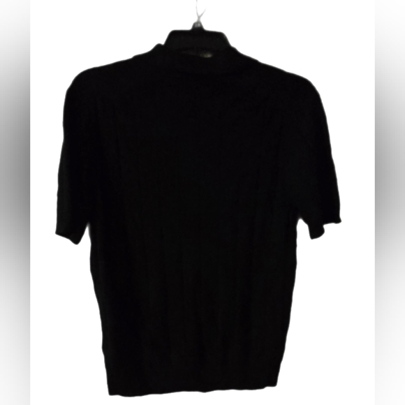 🆕️Banana Republic Merino wool vneck black sweater sz L - Picture 2 of 6